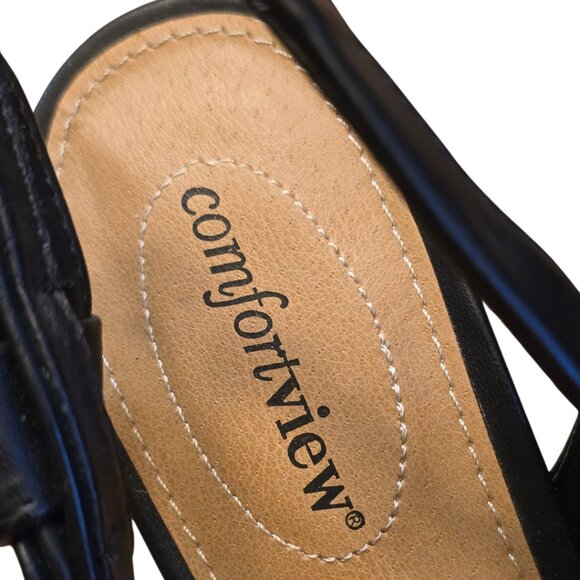 NWOT  -  COMFORTVIEW Black Slingback Pumps sz 12  -  NWOT - Picture 7 of 9